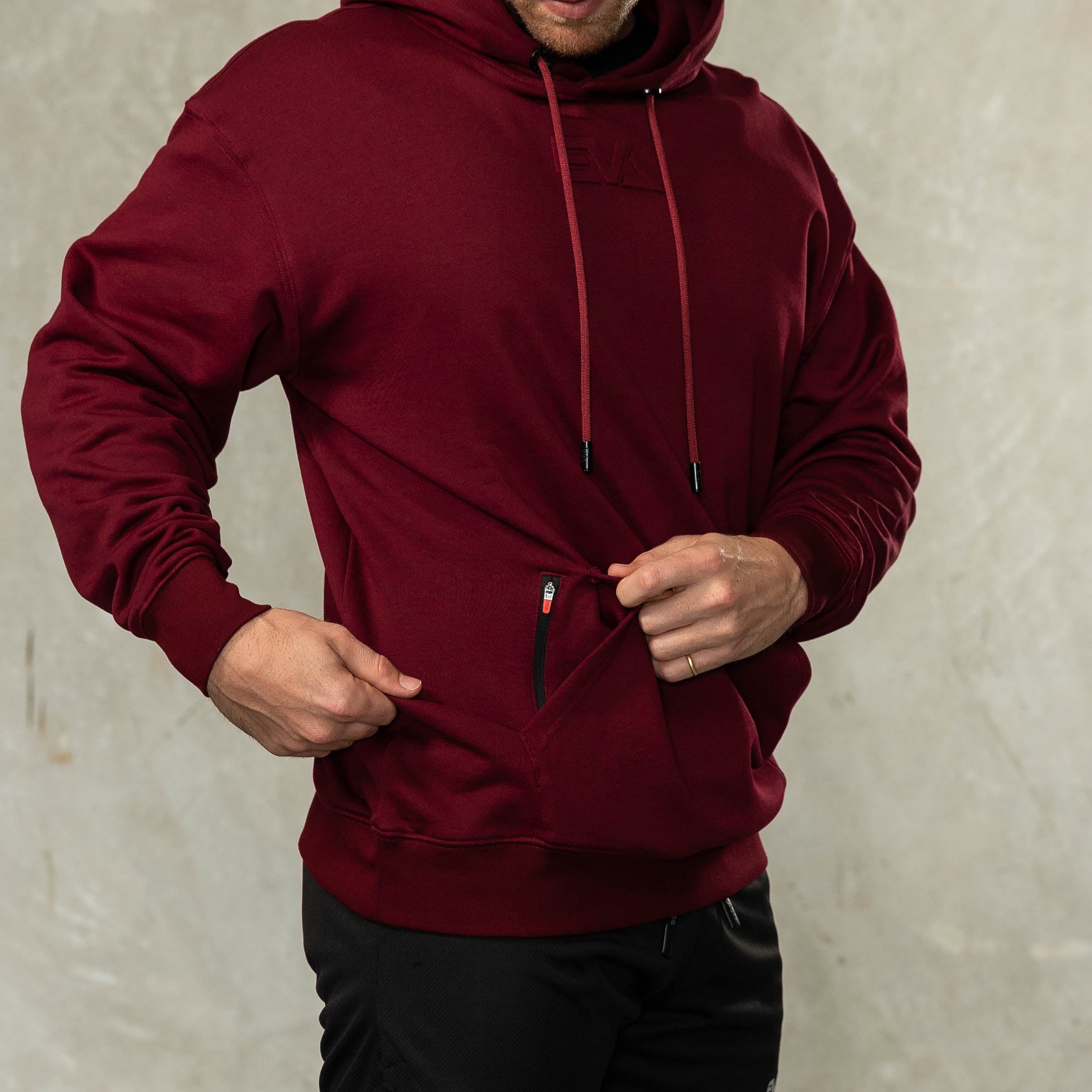 EMBOSSED French-Terry Hoodie [Red]