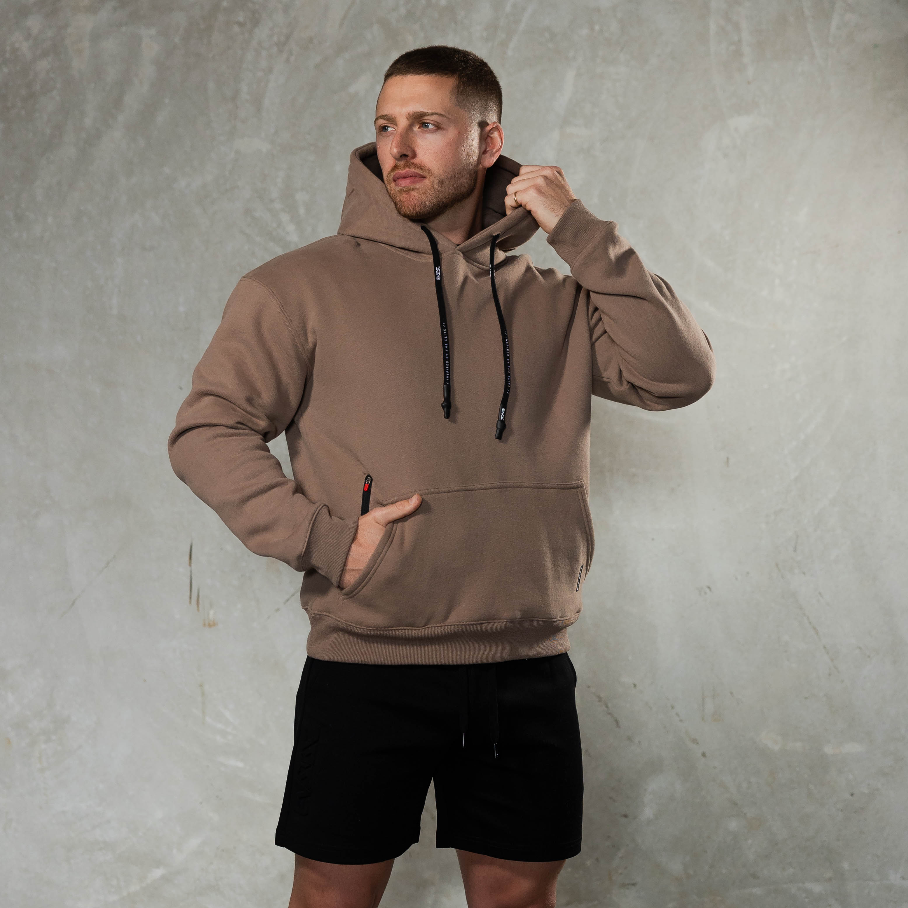 Oversized Tech Hoodie [Taupe]