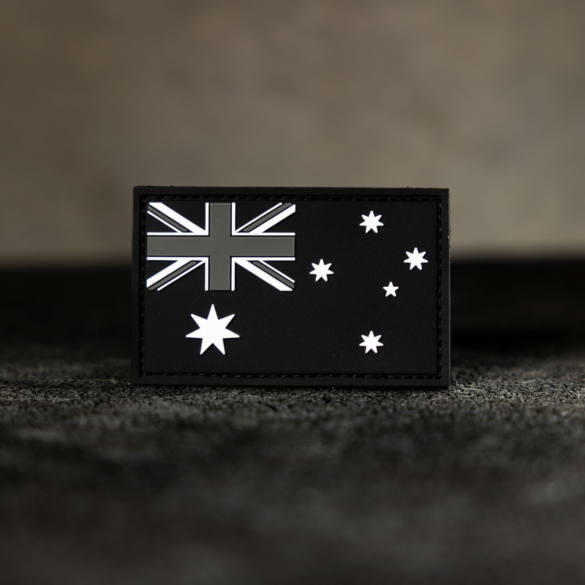 Australia Flag [Black/White] - Velcro Patch