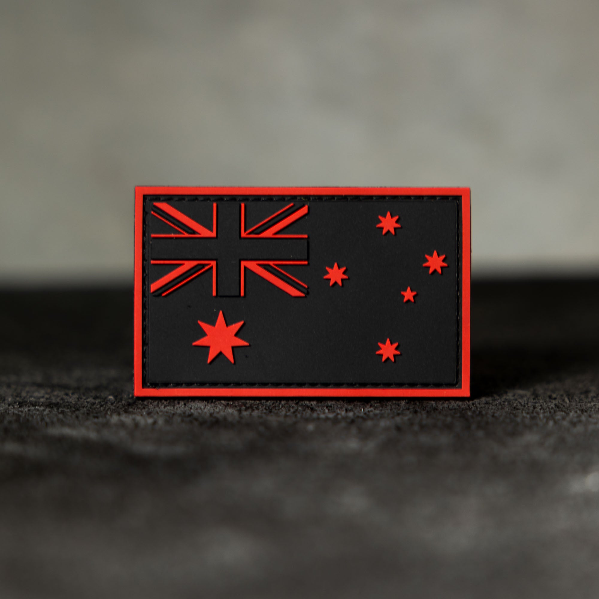 Australia Flag [Black/Red] - Velcro Patch